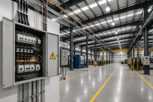 Ilustración destacada para proyecto de instalaciones eléctricas en naves industriales en Puebla, México
