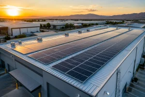 Ilustración destacada sobre paneles solares para empresas y ahorro en gasto eléctrico de CFE