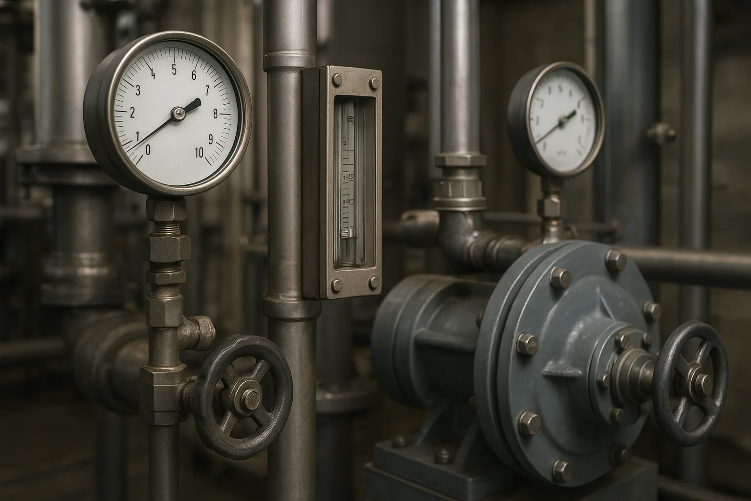Sistemas de bombeo industrial instalados en una planta con bombas y tuberías conectadas funcionando en un ambiente industrial limpio y profesional